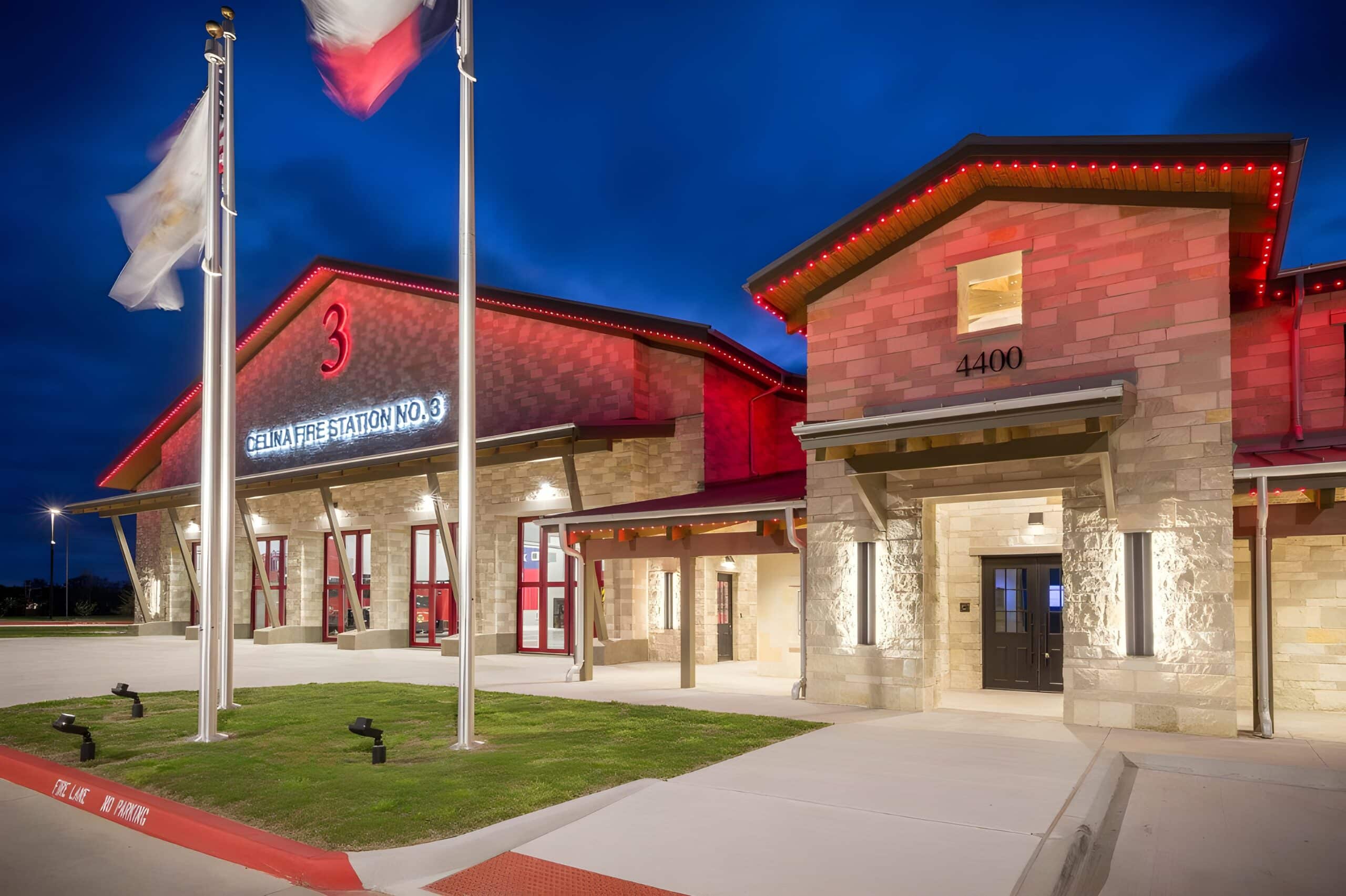 Celina fire station no. 3, celina, texas, fireproofed by bahl fireproofing