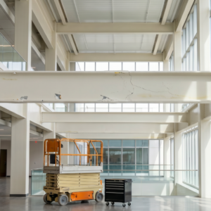 An Intumescent Coating Peeling and Rusting in a Commercial Building