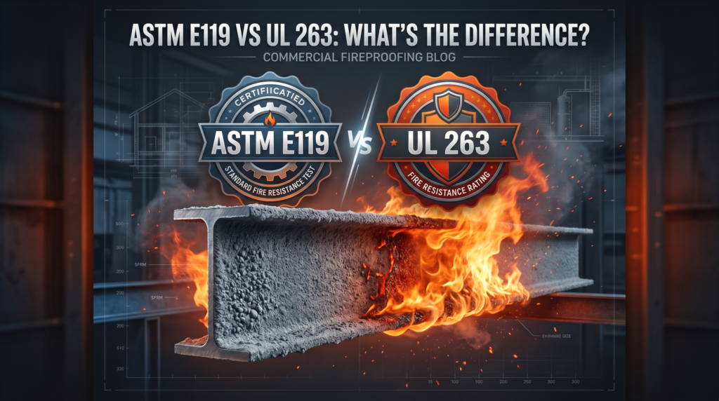 Astm e119 vs ul 263: what's the difference for commercial fireproofing?