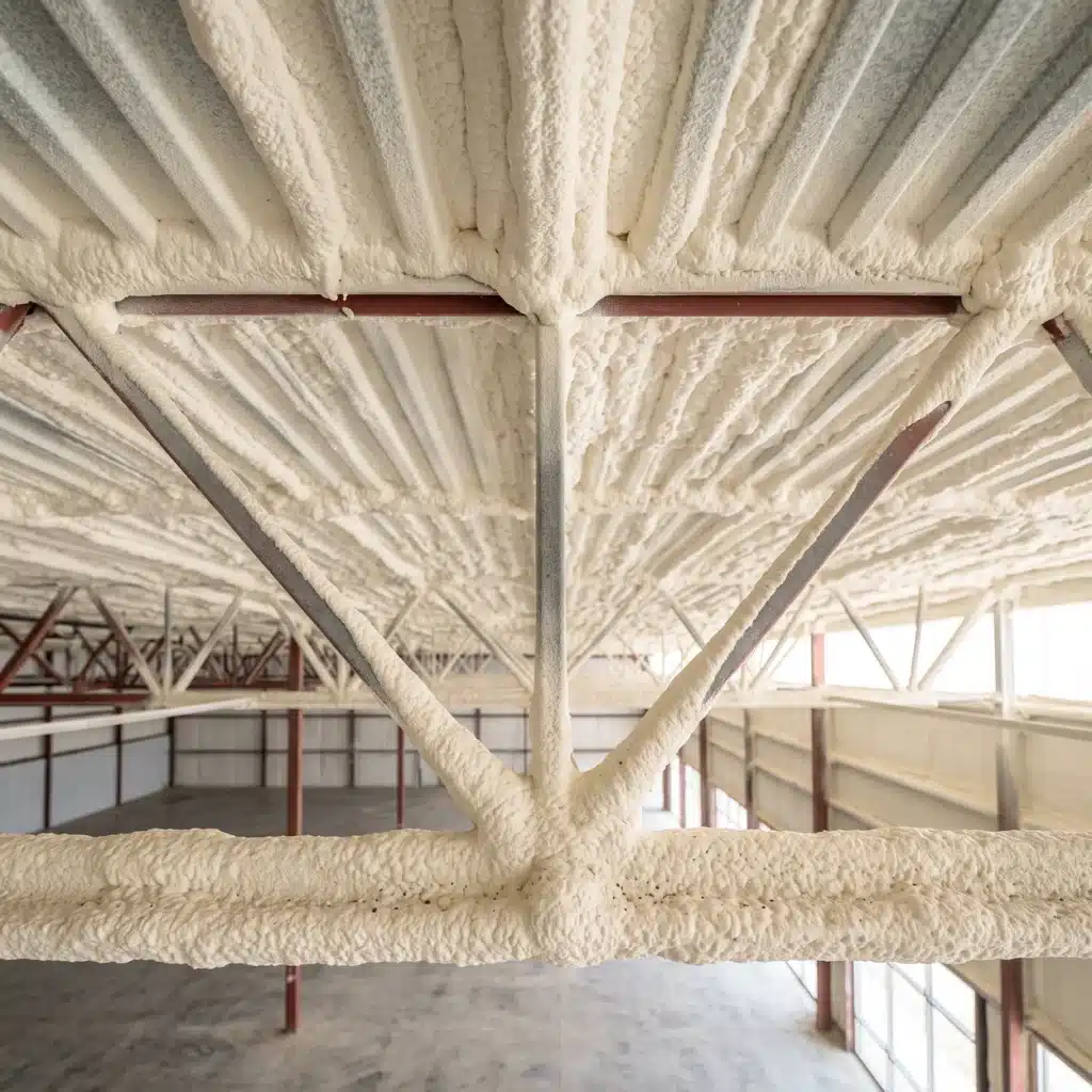 Church Insulation: A Practical Guide For Tx And Ok Sanctuaries 2 Church insulation: cream sprayed foam insulation covering a metal roof deck and wrapping the steel bar joists above a worship space