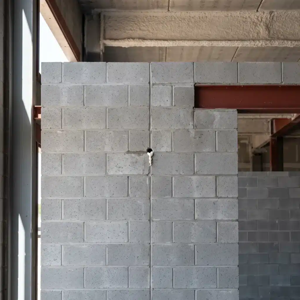 Core-Fill 500 Masonry Insulation: Our New Service Line 5 Core-fill 500: unfinished concrete masonry wall with a small foam injection hole drilled in a mortar joint